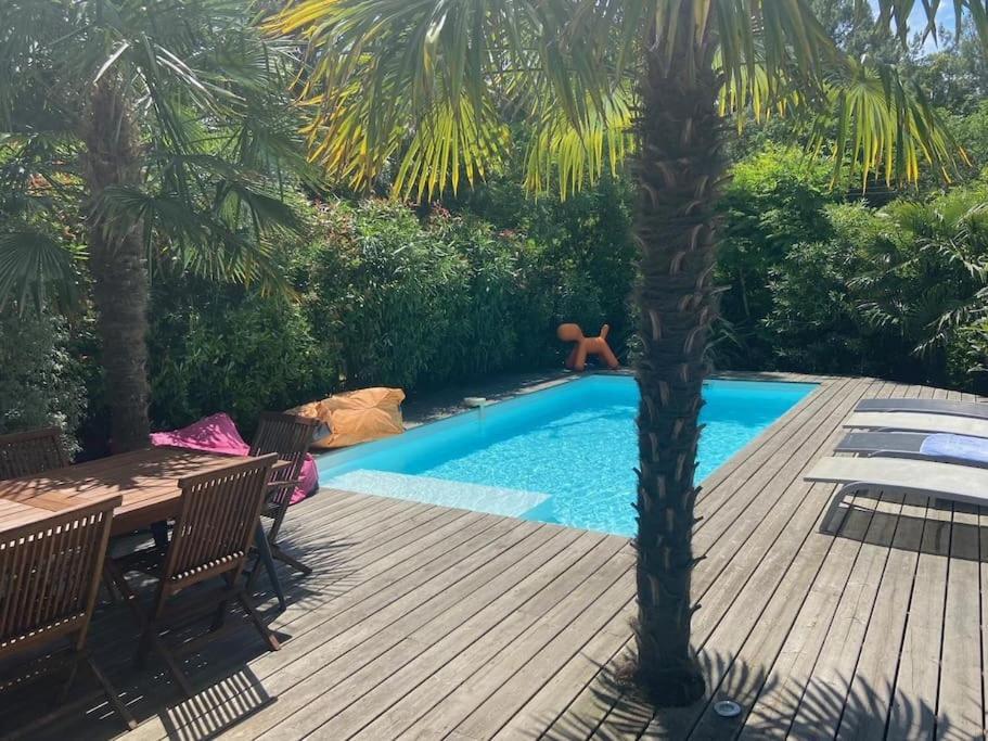 Villa Arcachon 12 Pers Avec Piscine Chauffee 1 Mai Au 30 Sept Bagian luar foto