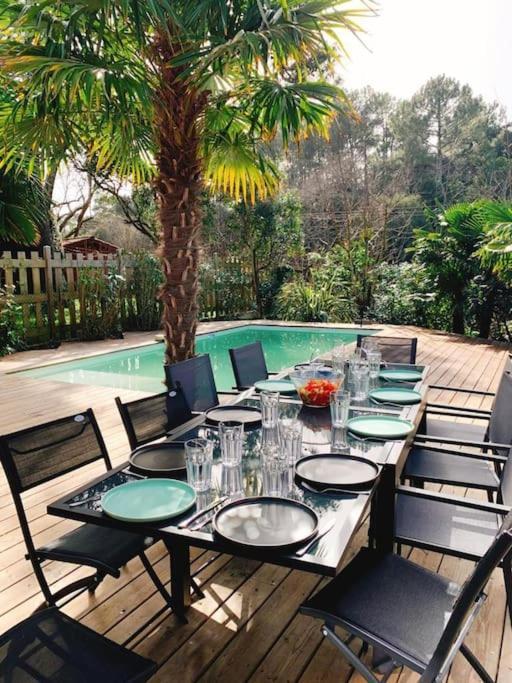 Villa Arcachon 12 Pers Avec Piscine Chauffee 1 Mai Au 30 Sept Bagian luar foto